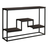 Monarch Specialties Accent Table - 48"L / Espresso / Black Metal Hall Console I 3582